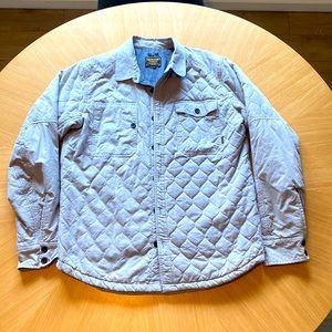 Burton Light Gray Quilted Shirt Jacket